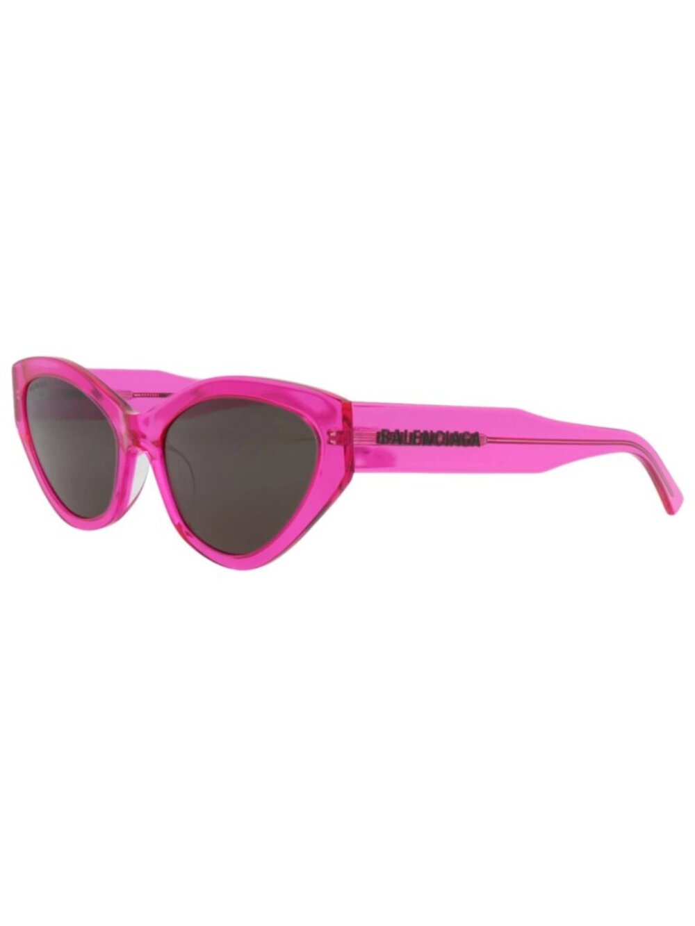 New Balenciaga Women's Sunglasses Cat Eye Recycled Acetate Frame Fuchsia Fuchsia